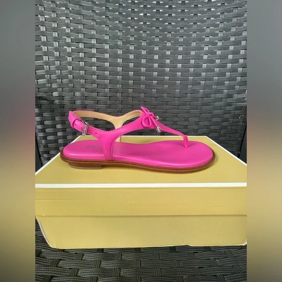 Michael Kors Shoes,Michael Kors Sandals,Michael Kors Pink T-Strap Sandals - Picture 8 of 11